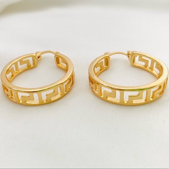 Large Greek Hoops - Picture 4 of 8